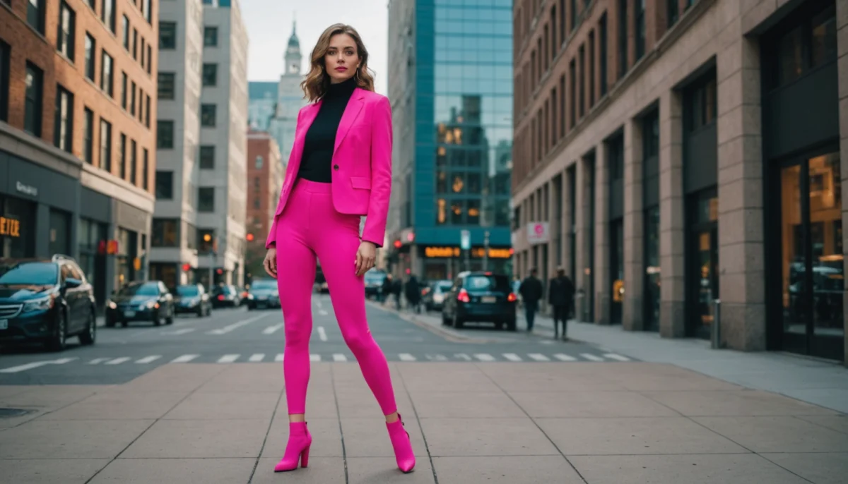 collant rose fluo